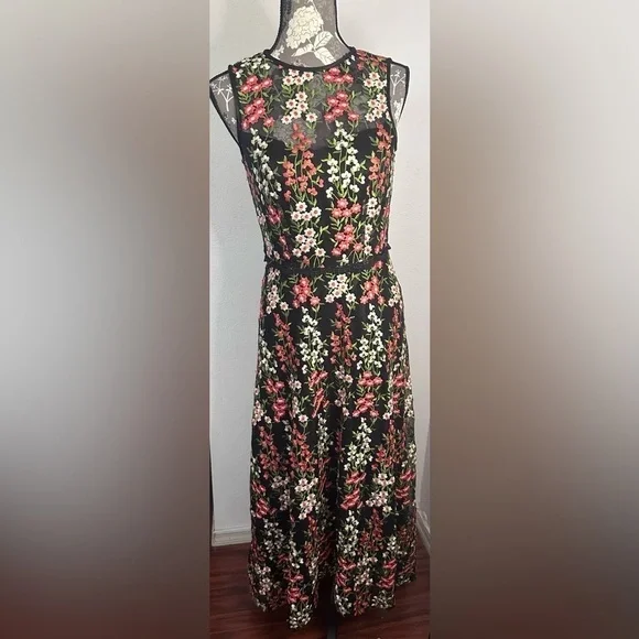 tahari asl embroidered dress Tahari ASL 2AM095 main image 0